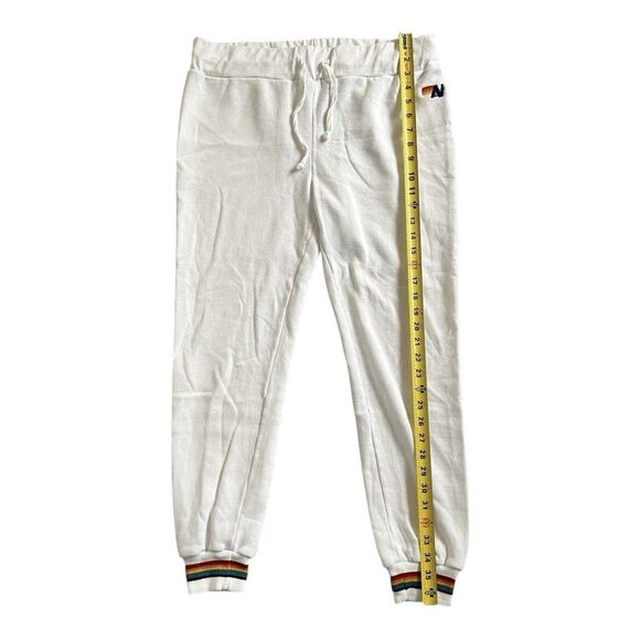 Aviator Nation White Sweatpants Size XL Casual Women’s Rainbow Joggers - Picture 3 of 10